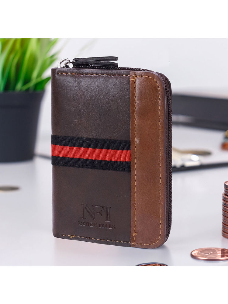 NFI Essentials Pu Leather 9 Slots Vertical Card Holder Credit Debit Card-picture-20