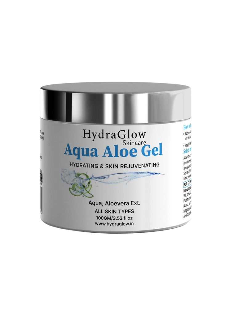 Hydra Glow Skincare Aqua Aloe Gel Hydrating & Skin Rejuvenating Oil Free Skin-image-24