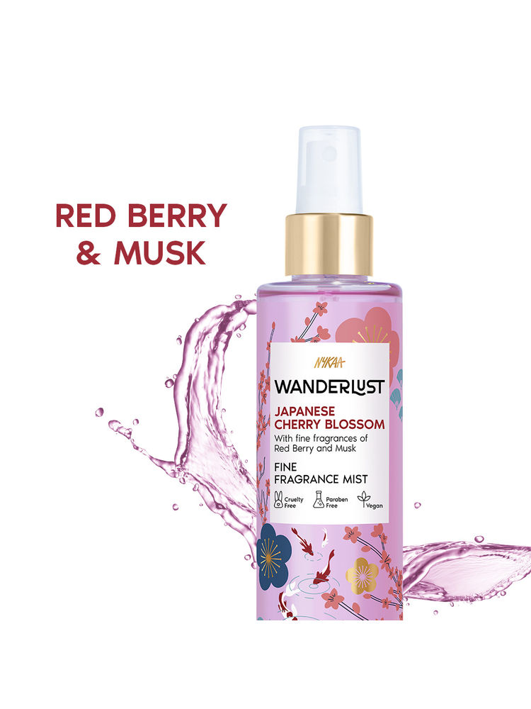 Nykaa Wanderlust Japanese Cherry Blossom Floral Sakura Fine Fragrance Body Mist For Women-picture-13