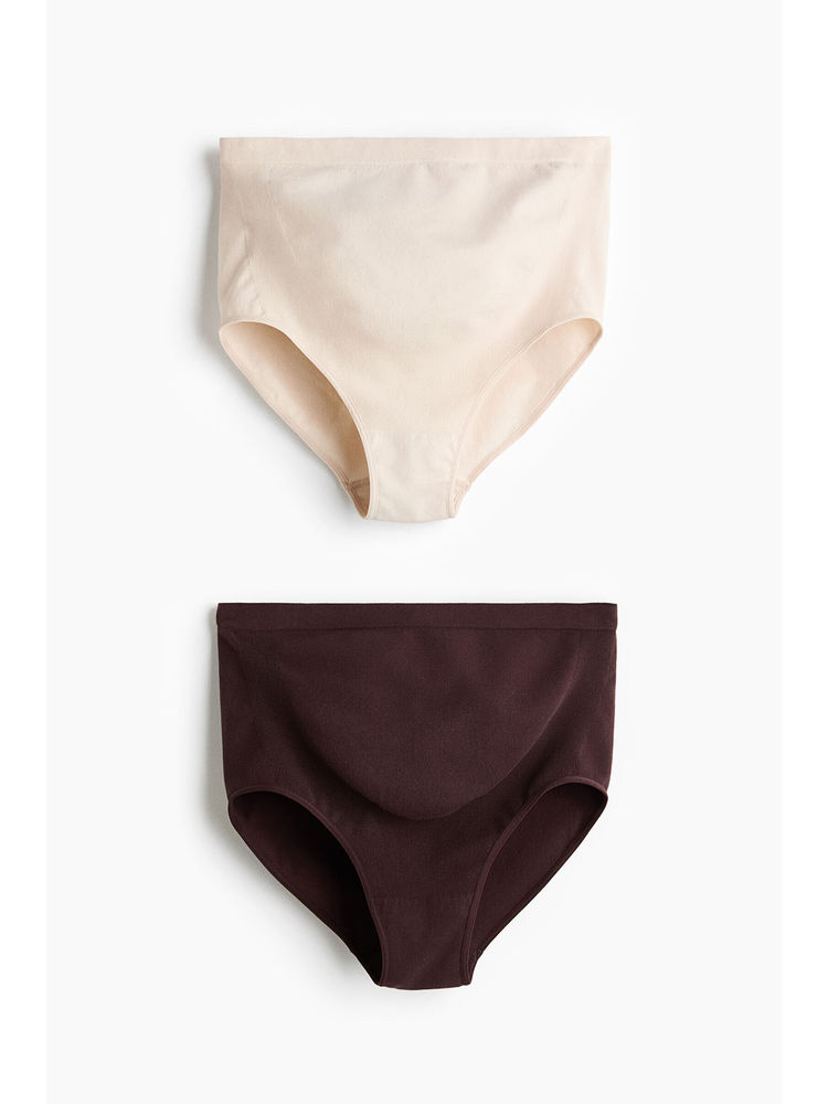 H&M Women Multi-Color MAMA 2-pack Seamless Cotton-blend briefs-picture-28