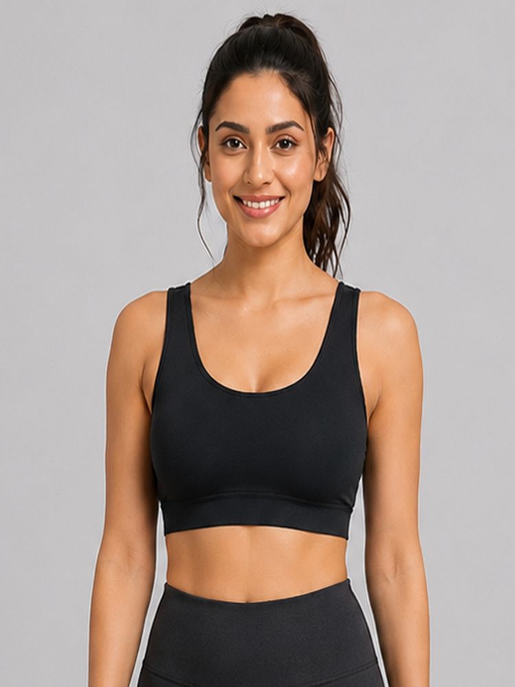 Mod & Shy Black Solid Nylon Elastane Regular Bra-picture-24