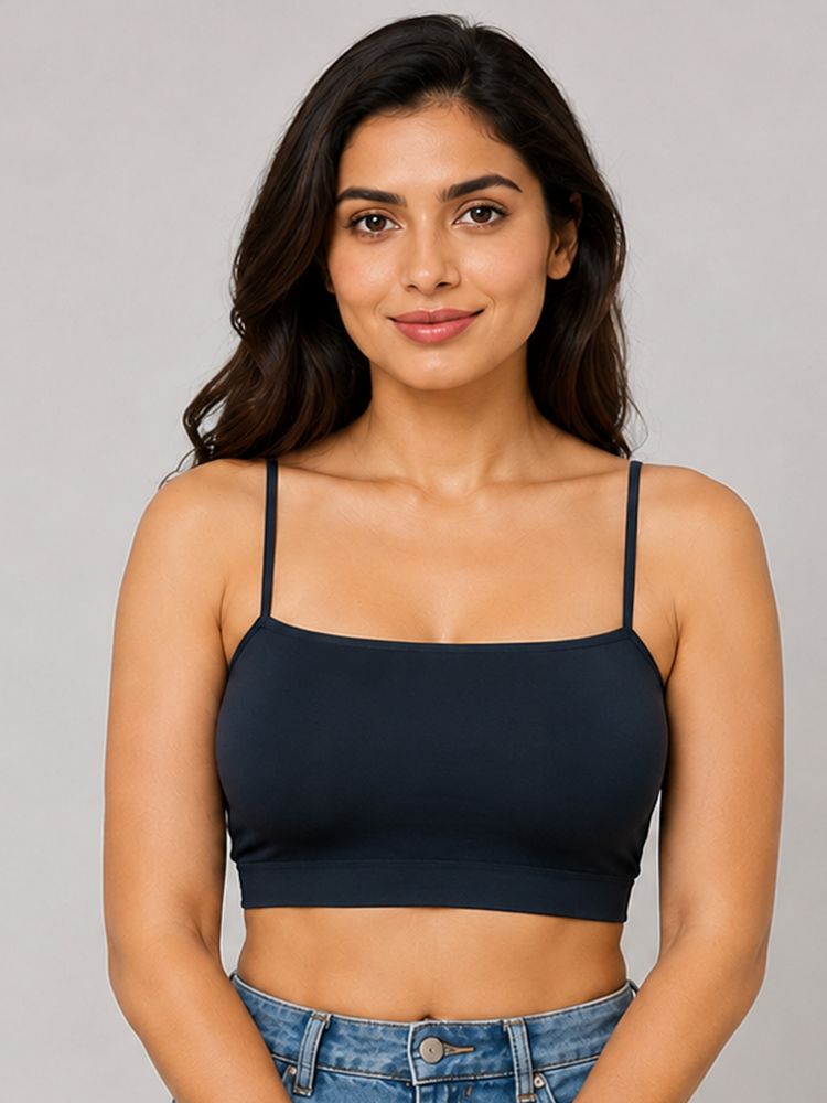 Mod & Shy Black Solid Nylon Elastane Regular Bra-picture-28