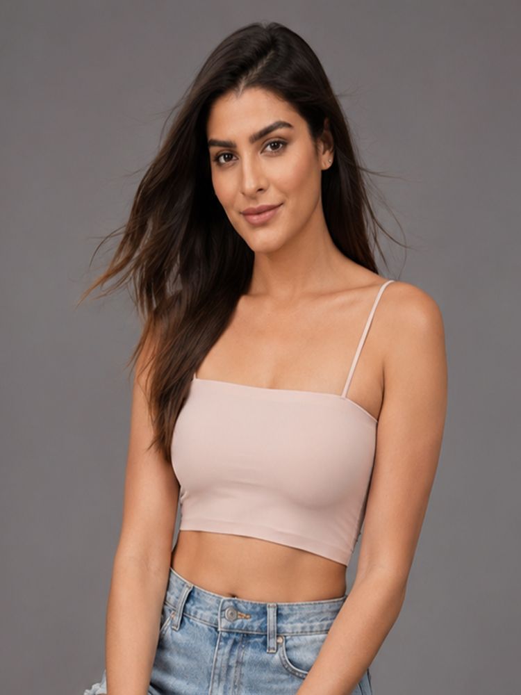 Mod & Shy Peach Solid Nylon Elastane Regular Bra-picture-18