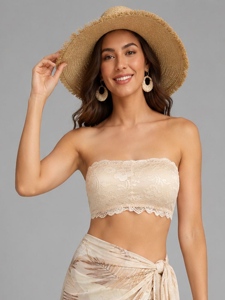 Mod & Shy Beige Self Design Nylon Elastane Regular Bra-picture-26