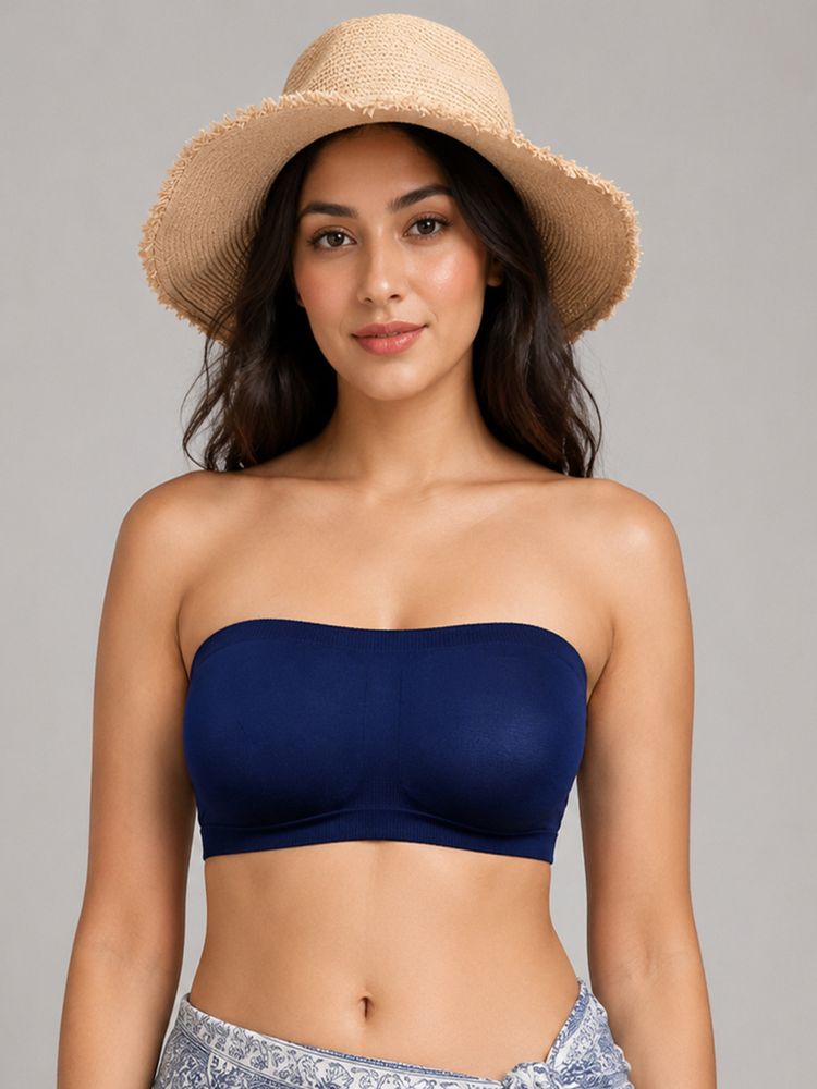 Mod & Shy Navy Blue Solid Nylon Elastane Regular Bra-image-39