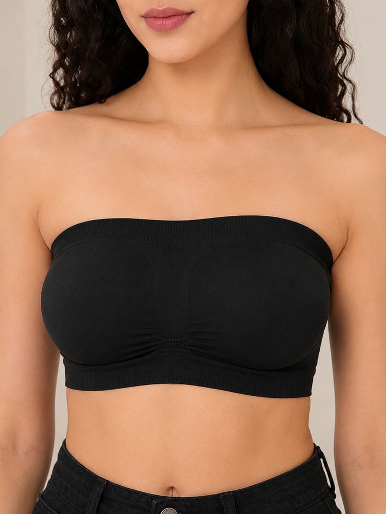 Mod & Shy Black Solid Nylon Elastane Regular Bra-picture-27