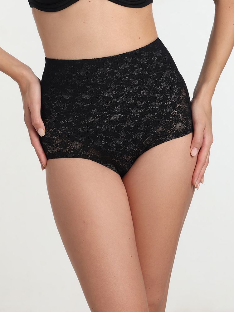 Wacoal Black Self Design Spandex Skinny Shapewear-picture-11