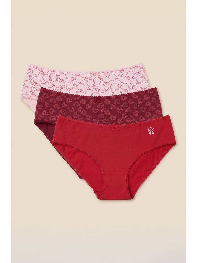 Zivame Multi-Color Printed Cotton Blend Regular Brief (Pack of 3)-picture-32