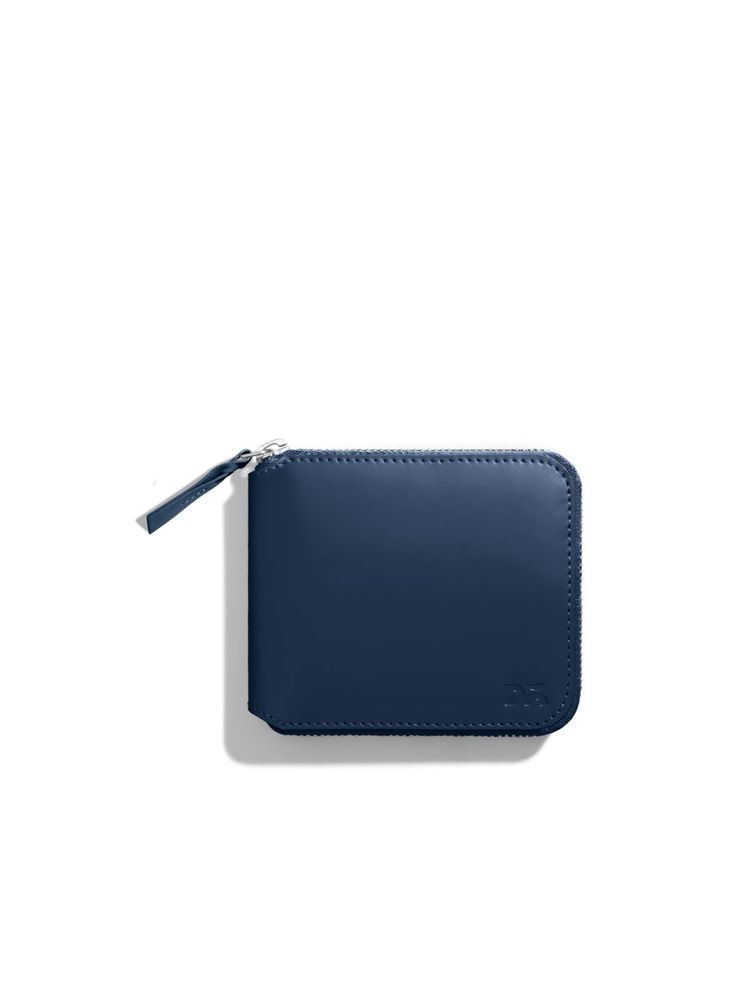DailyObjects Ultramarine Blue Vegan Leather Zip Wallet