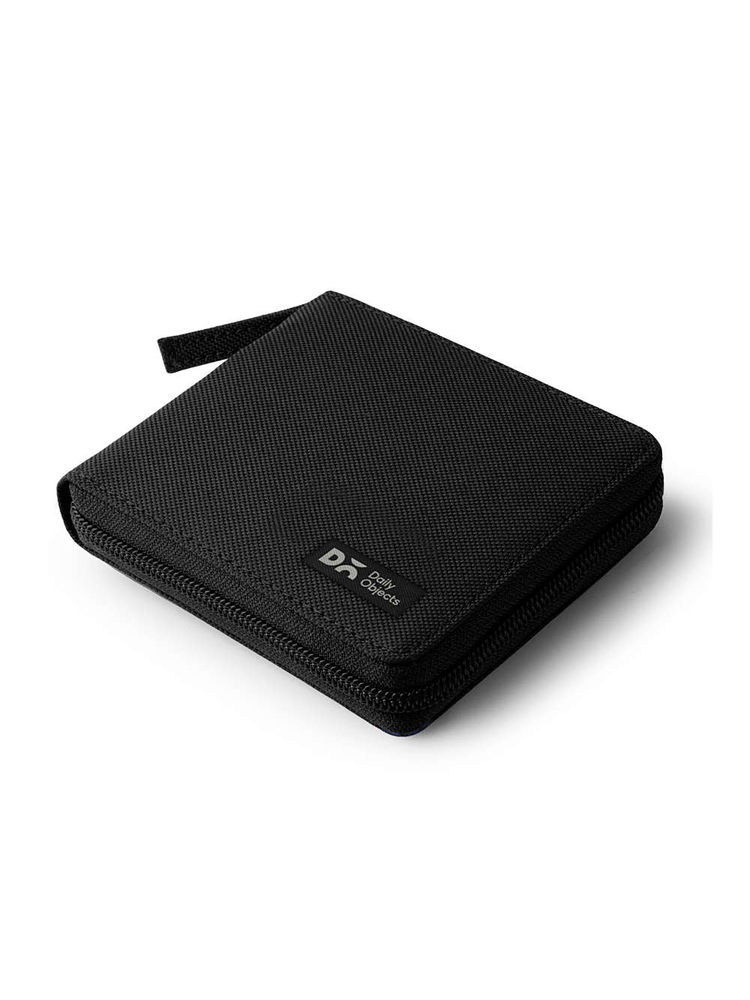 DailyObjects Black Ballistic Nylon Zip Wallet