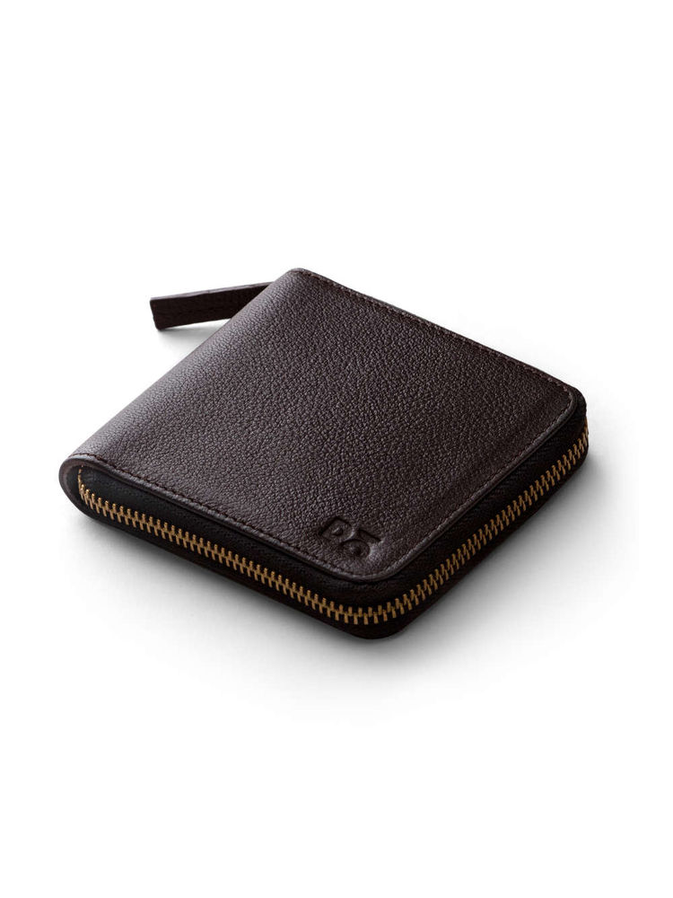 DailyObjects Brown Leather Zip Wallet