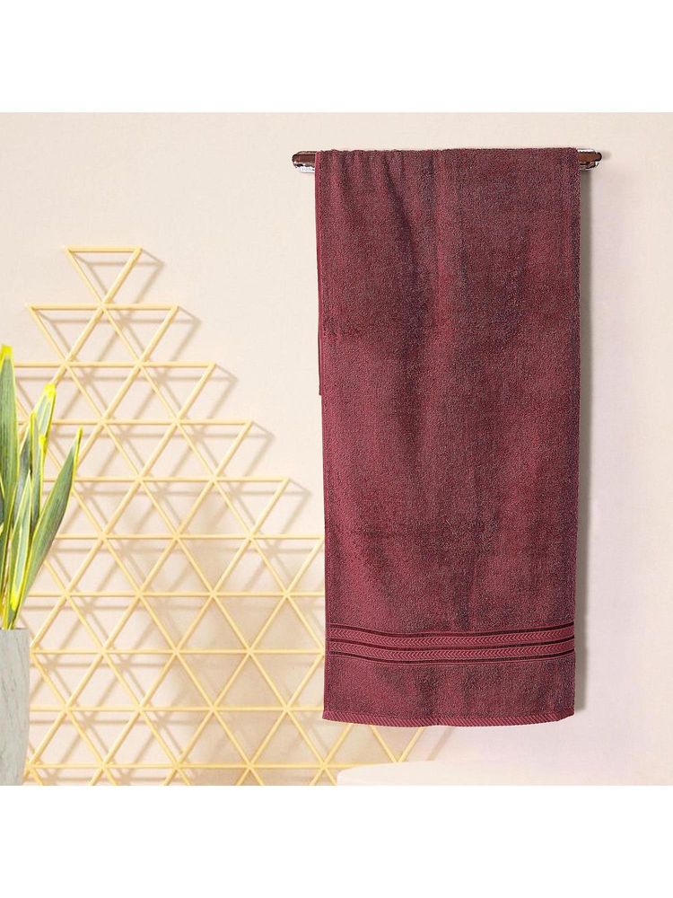 Layers True Care 100% Cotton 380 Gsm Brown Solid Bath Towel (Medium)-image-6