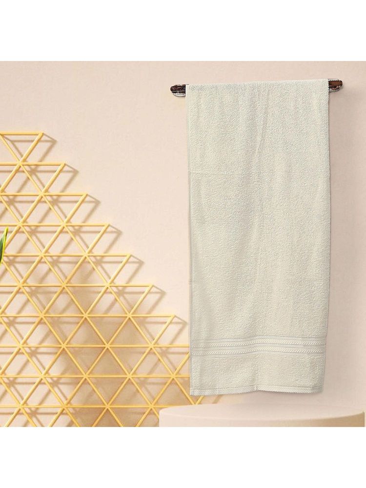 Layers True Care 100% Cotton 380 Gsm Beige Solid Bath Towel (Medium)-image-19
