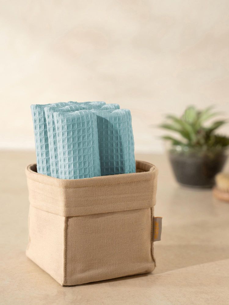 Maspar Blue Cotton Ultra Soft Absorbent Quick Dry Face Towel Combo (Pack of 6)-image-36