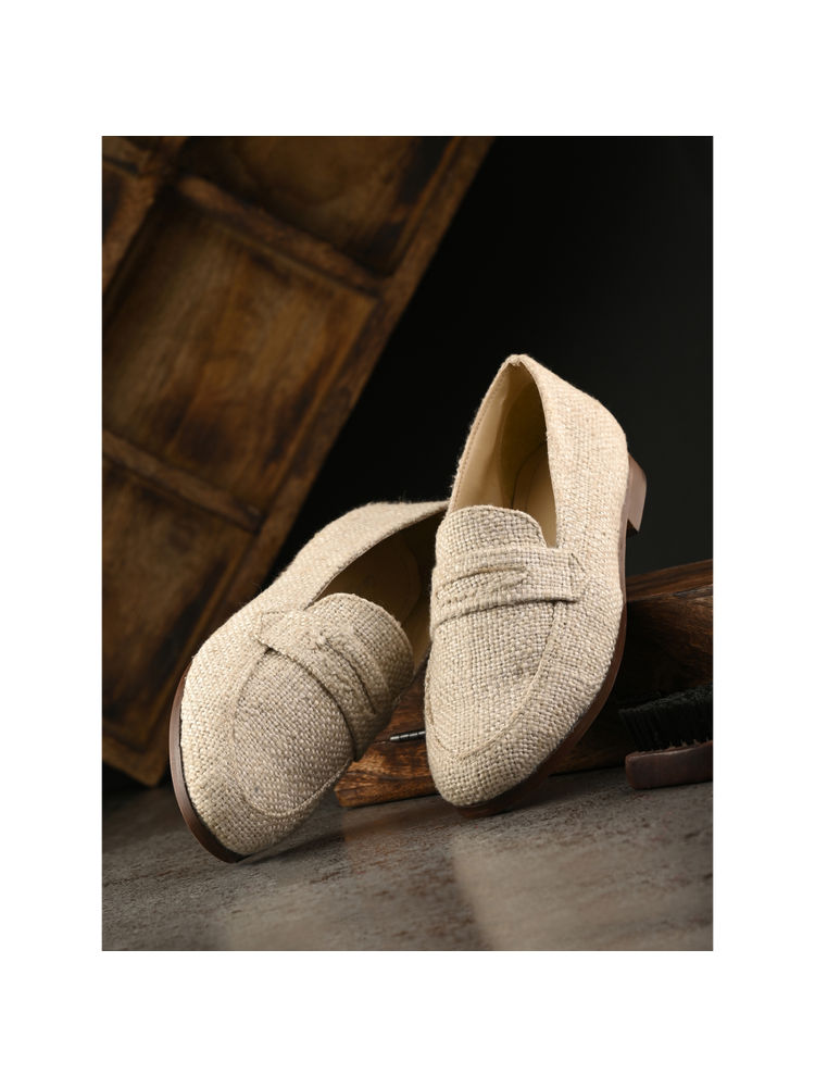 CARLO ROMANO Women Suede Leather Loafers Beige
