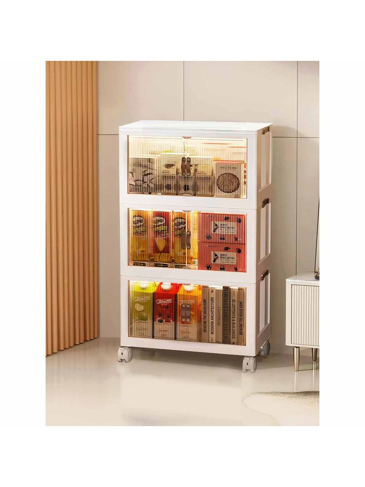 UMAI White 3 Layer Storage Cabinet-image-6