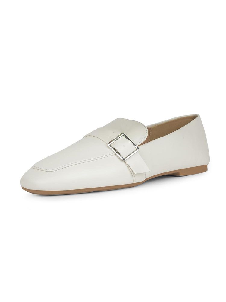 Bata Women Off White Loafers-image-30