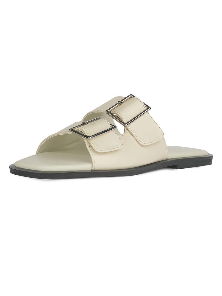 Bata Women Off White Flats-image-42