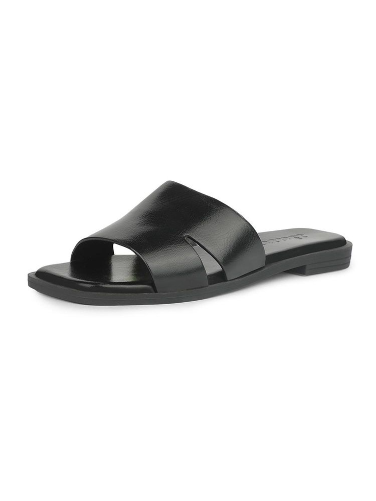 Bata Women Black Flats-image-4
