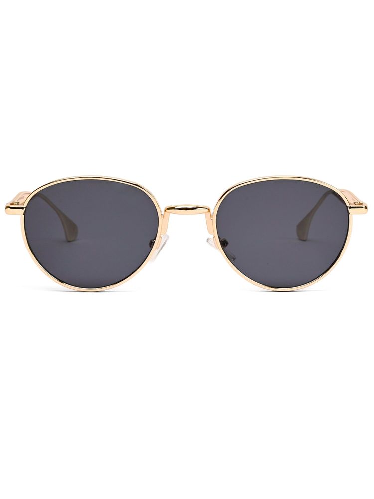 HASHTAG EYEWEAR UV Protected & Polarized Oval Sunglass for Men -MALI3212GLDBLK Size 52-picture-17