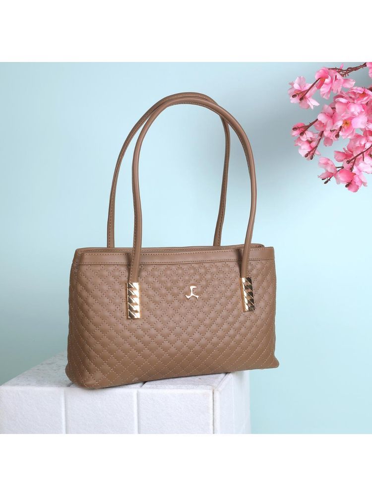 Mochi Textured PVC Khaki Casual Handbag-picture-40
