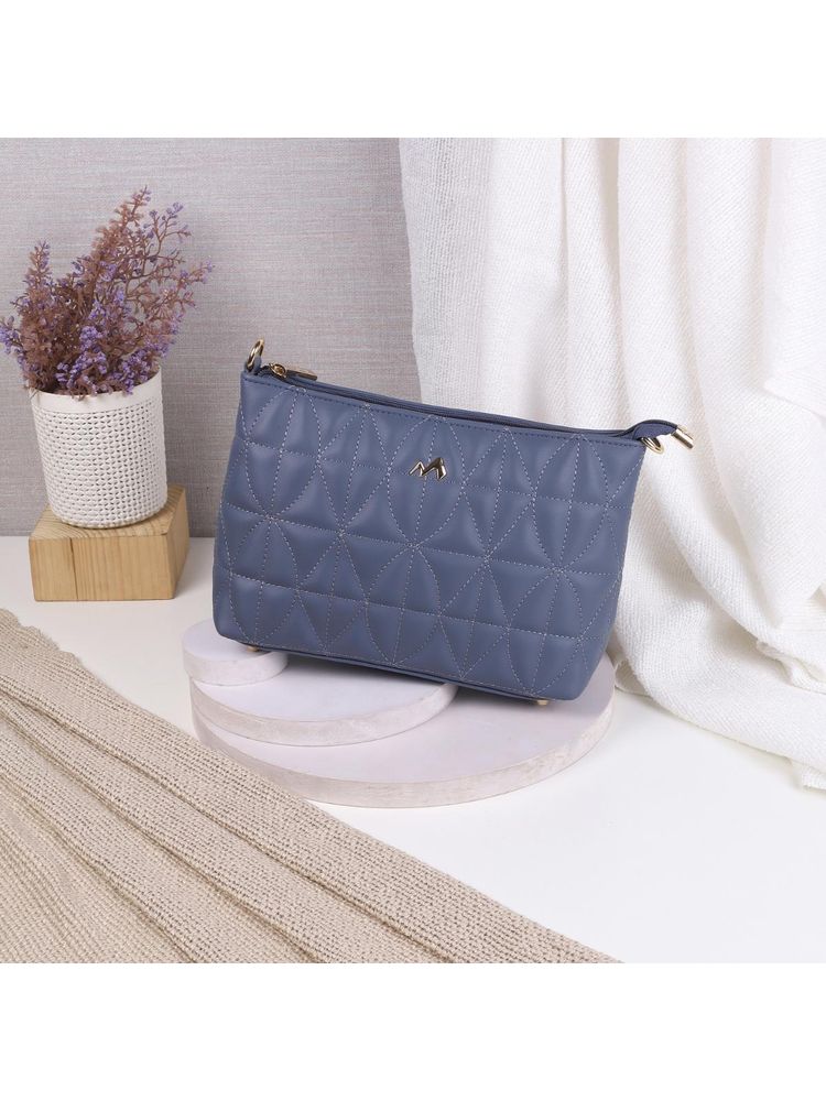 Metro Textured PVC Blue Casual Sling Bag-picture-35