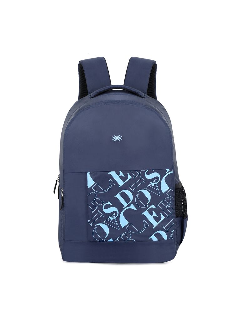 united colors of benetton fashion United Colors of Benetton Ballad 21L Polyester Non Laptop Backpack for Unisex-Navy & Light Blue (M)-picture-18