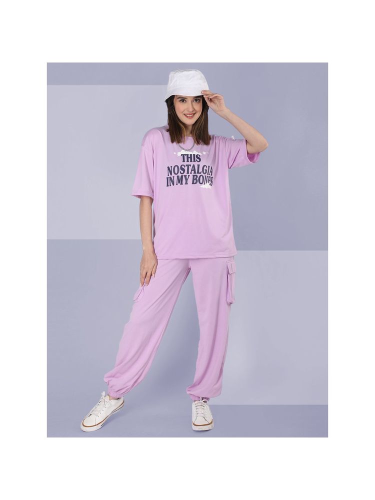 CHKOKKO Women Lavender Summer Co-Ord (Set of 2)-picture-20