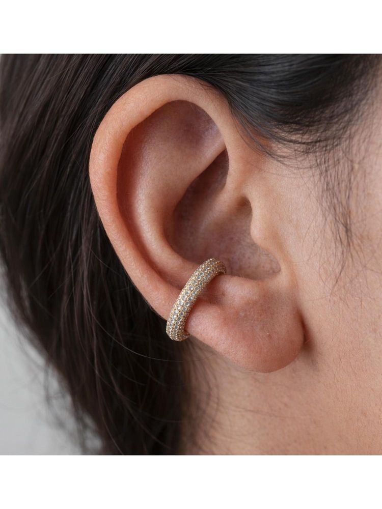 ANUSHKA JAIN JEWELLERY Silver Pave Ear Cuff-picture-21
