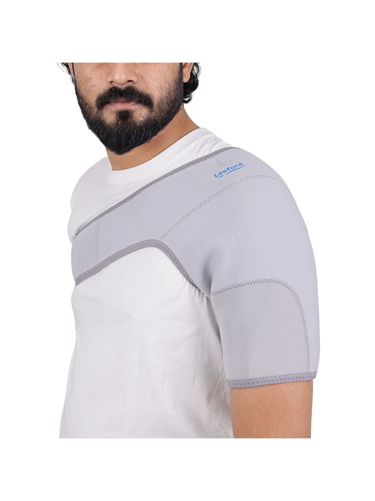 Leeford Shoulder Support Neoprene Brace For Pain Relief, Recovery & Post-Operation Care-image-2