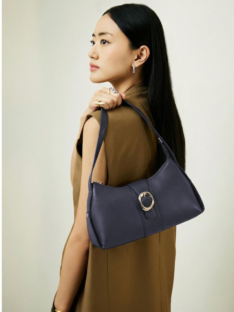 Everpret Spacious Interior Navy Blue Ana Minimal Shoulder Bag-image-25