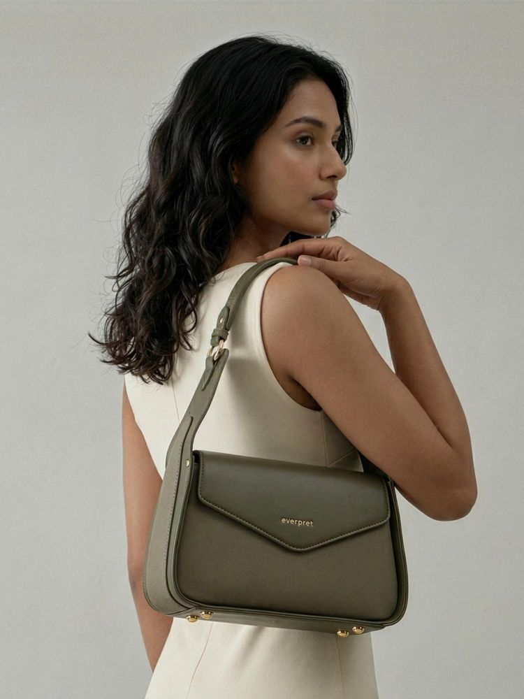Everpret Elegance Green Delphi Structured Shoulder Bag-picture-23
