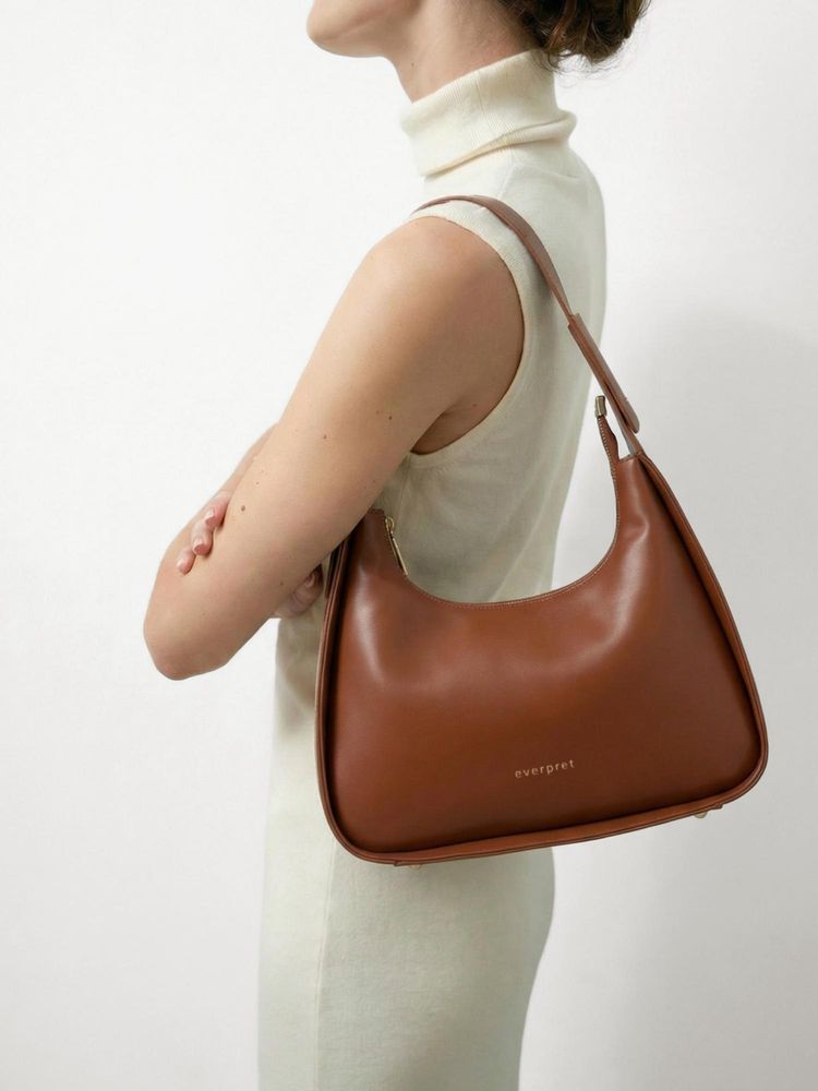 Everpret Day to Night Use Brown Alexis Minimal Shoulder Bag-image-46