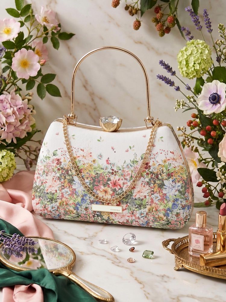 ESBEDA White Blossom Charm Frame Clutch (S)-picture-31