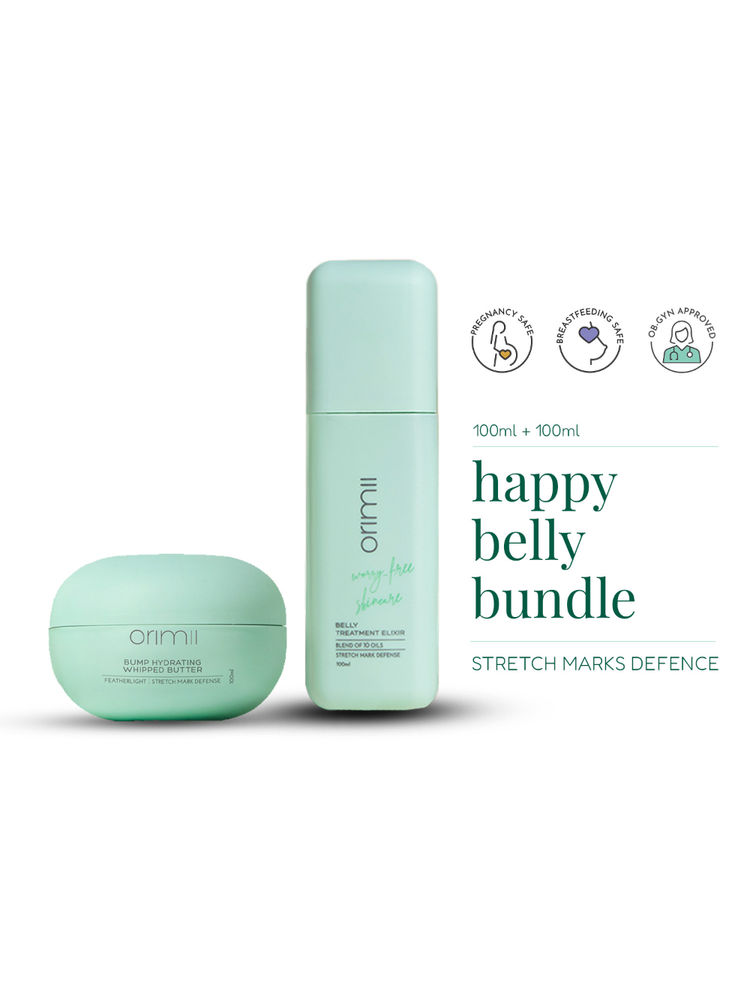 Orimii Bump Hydrating Stretch Marks Cream and Oil For Women - Pregnancy Safe