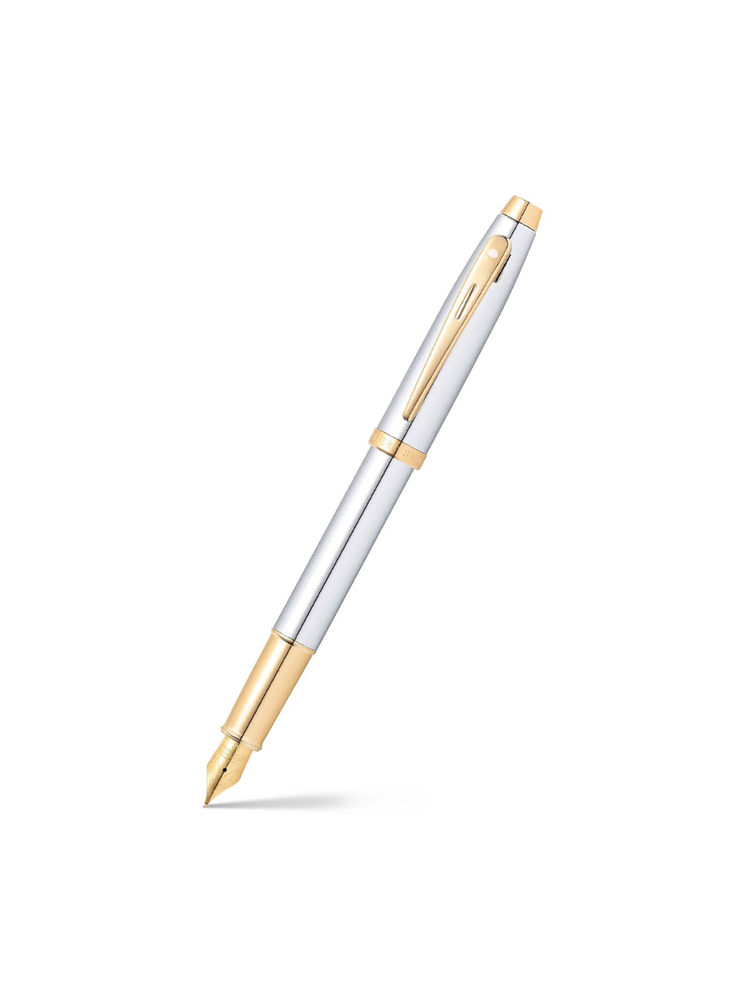 Sheaffer 9340 Gift 100 Fountain Pen - Bright Chrome with Gold Tone Trim-picture-13