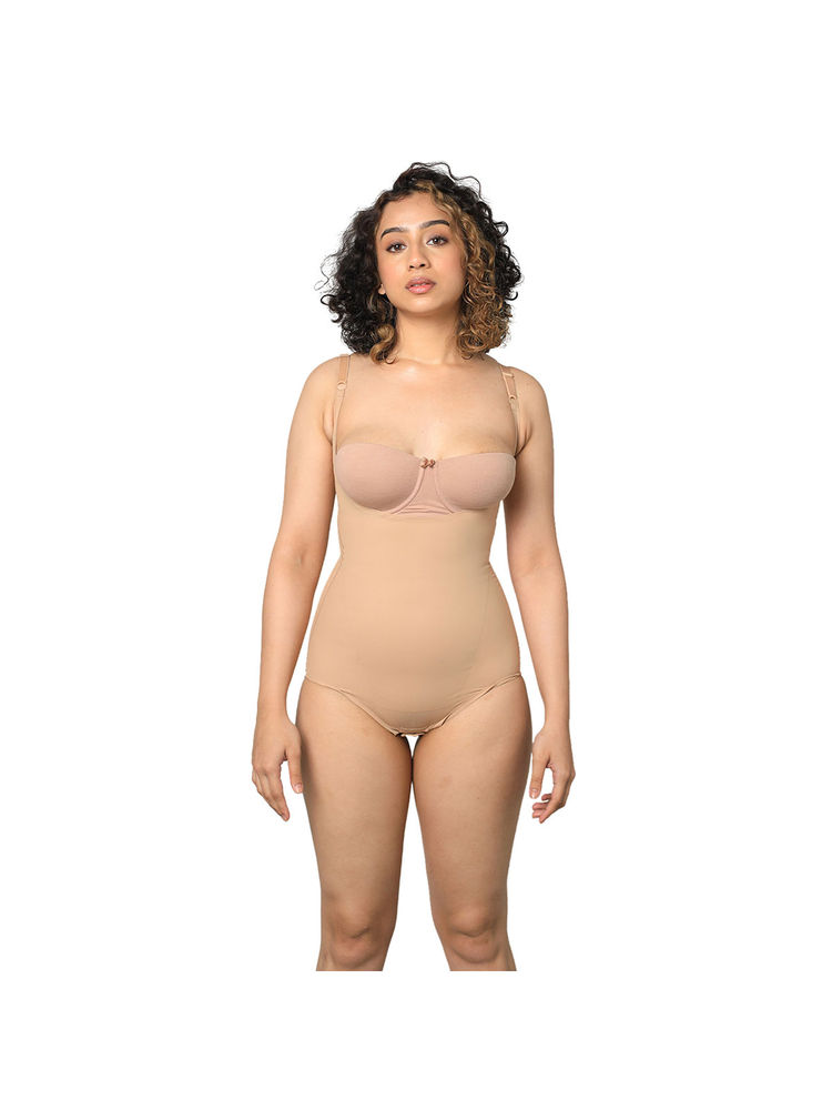 ButtChique Bodysuit Beige Shapewear Tummy & Upper Body Sculpting, Adjustable Straps-picture-19