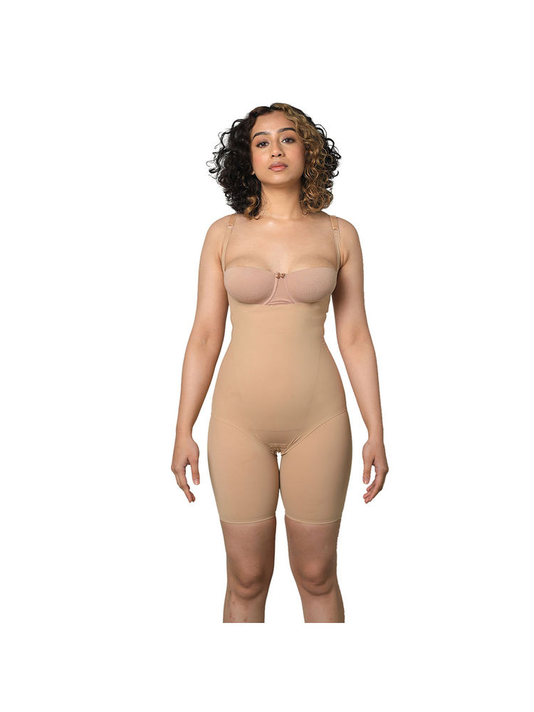 ButtChique Full-bodysuit Beige Shapewear All Over Sculpting With Adjustable Straps-image-13