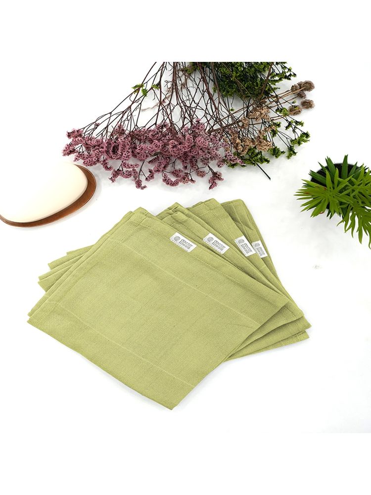 Doctor Towels Aloevera Double Cloth Face Towel Pack of 4 - Aloe Green (S)-image-44