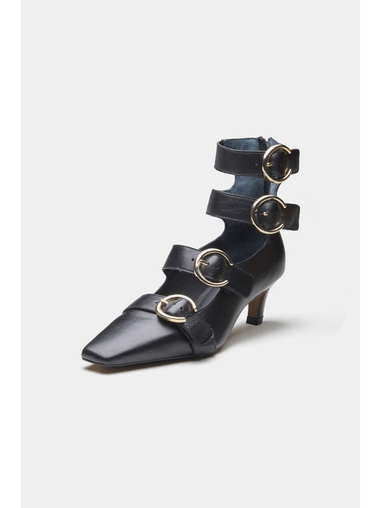 Oroh Women Black Mariana Kitten Heels-image-21