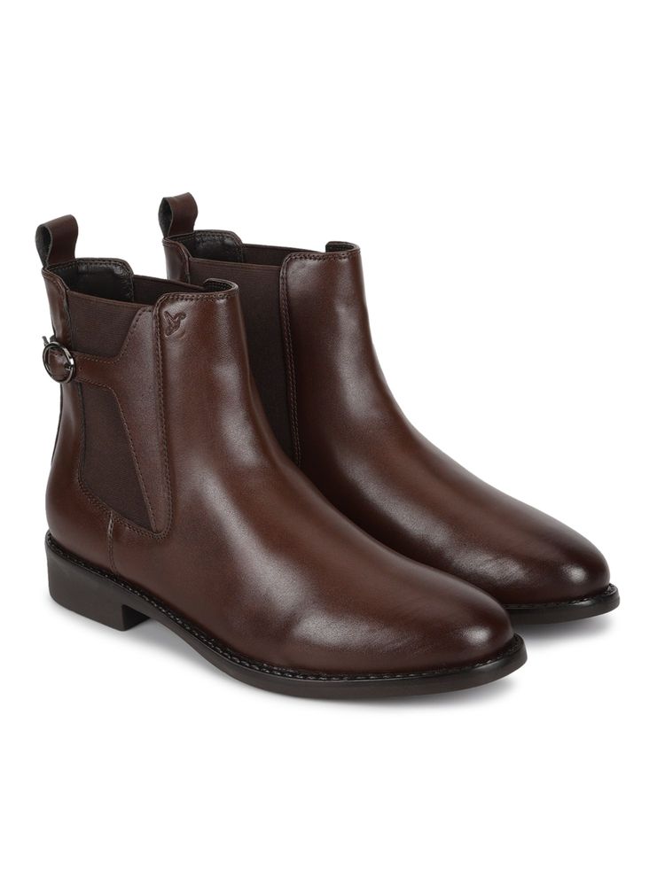 Yoho Women Brown Buckle Boots-image-14