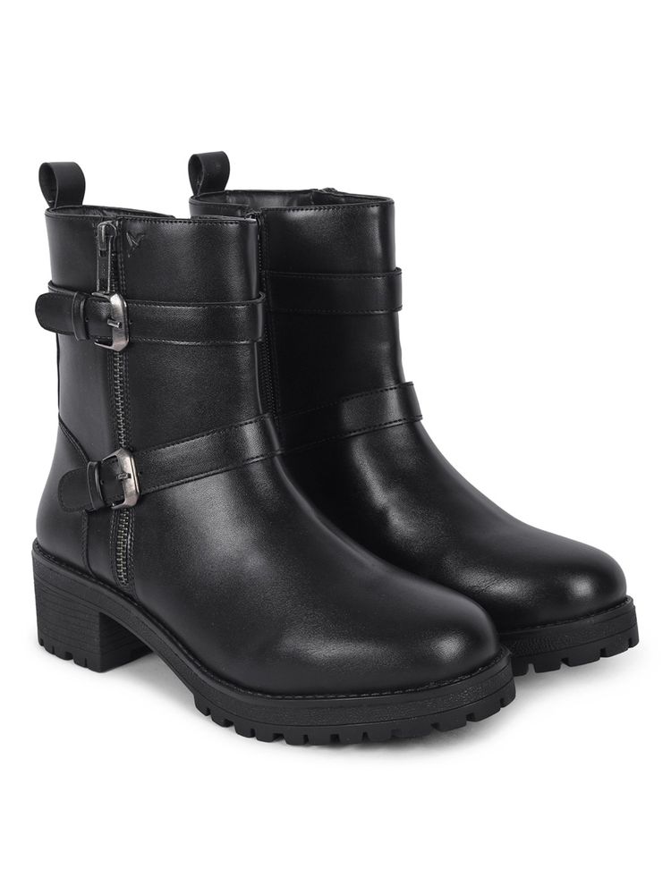 Yoho Women Black Casual Boots-picture-27