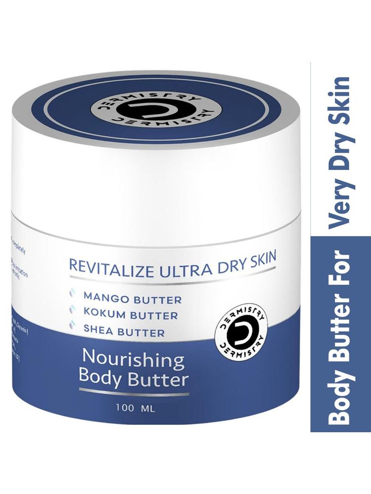 DERMISTRY Body Butter For Dry & Very Dry Skin Deep Hydration Moisturizer With Coffee Shea Butter