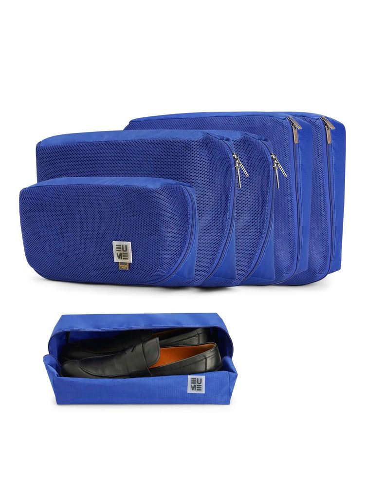 EUME Travel Organiser Shoe & Toiletry Pouches - Blue (Pack of 8)-image-26