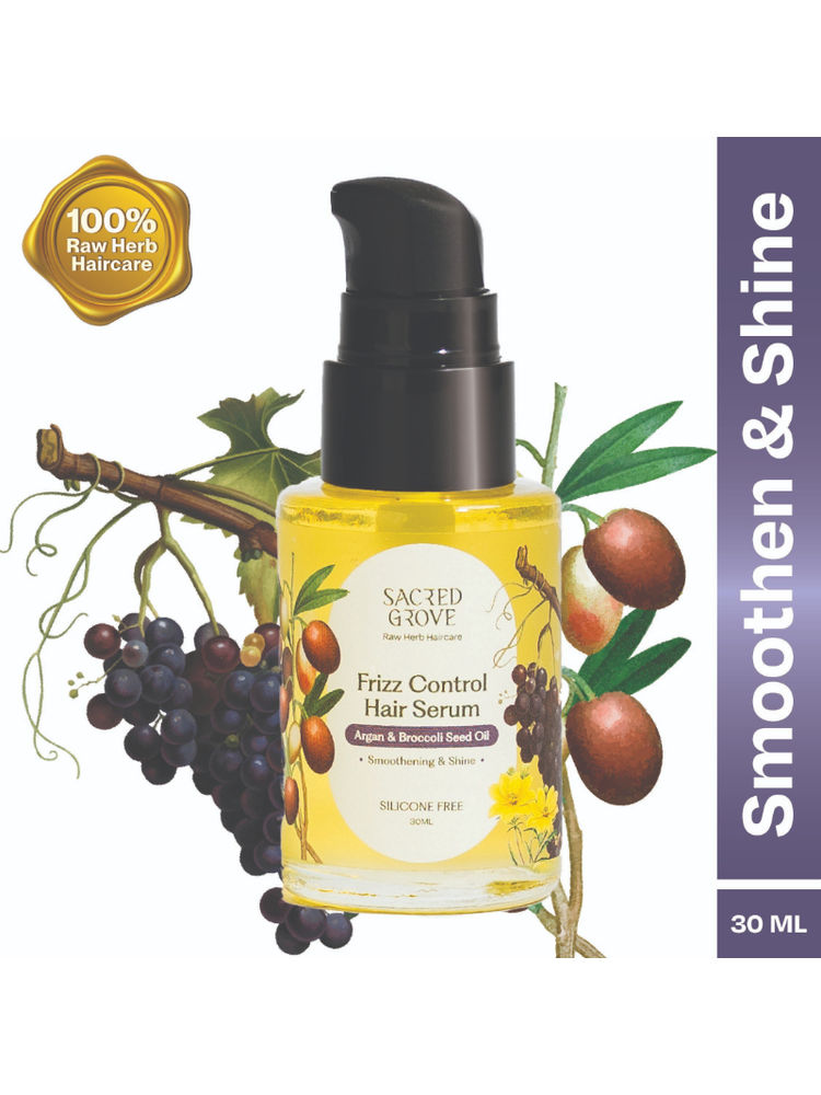 Sacred Grove Argan Oil Frizz Control Serum for Dry Damaged Frizzy Hair Leave in Serum Silicone Free-image-12