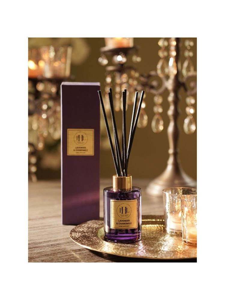 Pure Home + Living Lavender & Chamomile Scented Glass Diffuser - Purple-image-1