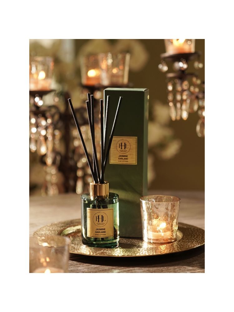 Pure Home + Living Jasmine Garland Scented Glass Diffuser - Green-image-32