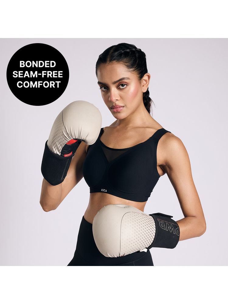 Kica High-Impact Power Support Bonded Sports Bra KIC109 Black-picture-14