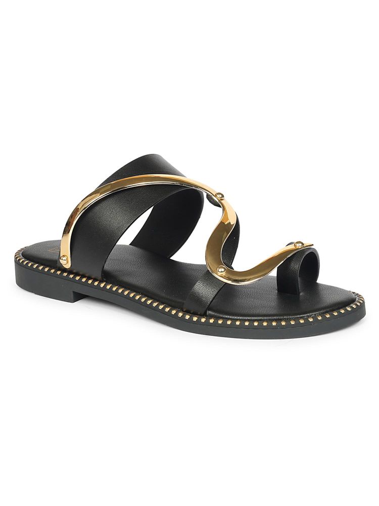 Saint G Women Viviblu Black Sandals-image-37