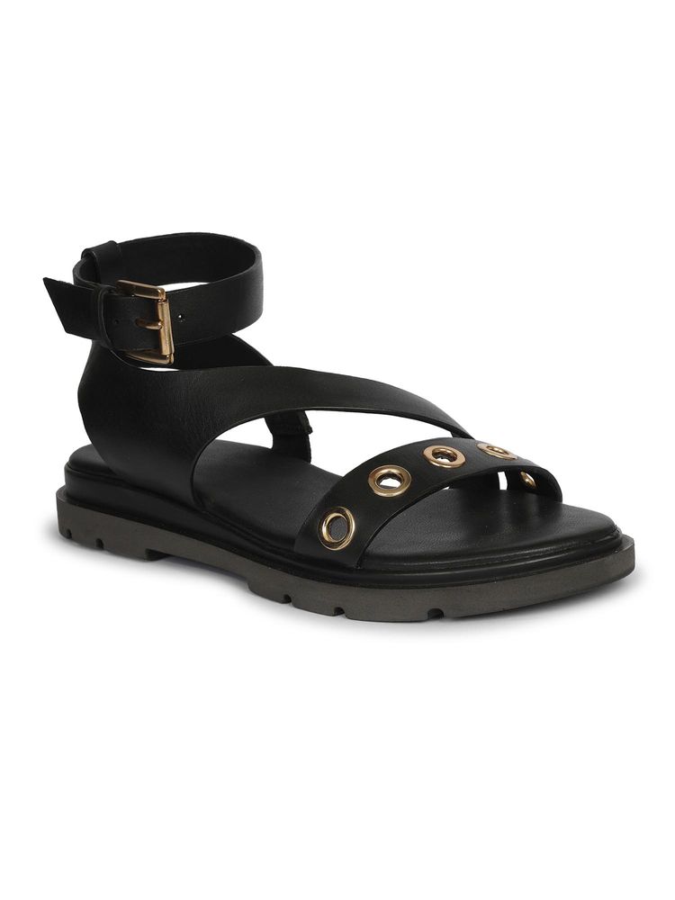 Saint G Women Viviblu Black Sandals-picture-1